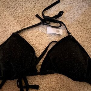 Old Navy Black Sparkle Bikini Top